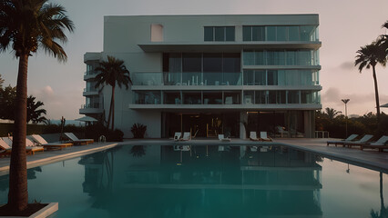Fototapeta premium Innovative Floating Pool Hotel