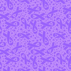 Breast cancer month seamless pink ribbon day mammogram pattern for wrapping paper and medical accessories