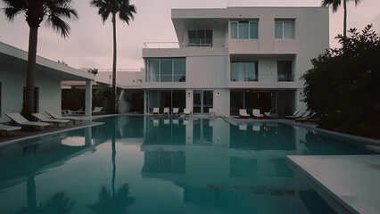 Obraz premium Modern Floating Pool Hotel Design