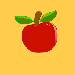 red apple vector illustration