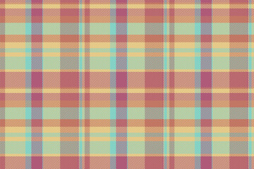 Mens shirt vector check textile, dye texture plaid tartan. Rectangle fabric seamless pattern background in amber and teal colors.