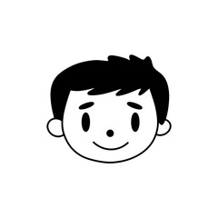 cartoon of a boys face