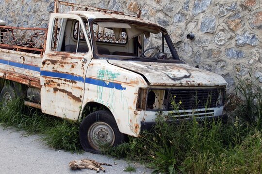 Forgotten Reflections: A Van's Weathered Journey