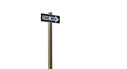 One Way Signed Board isolated on transparent background, ONE WAY Board PNG 