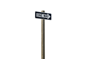One Way Signed Board isolated on transparent background, ONE WAY Board PNG 