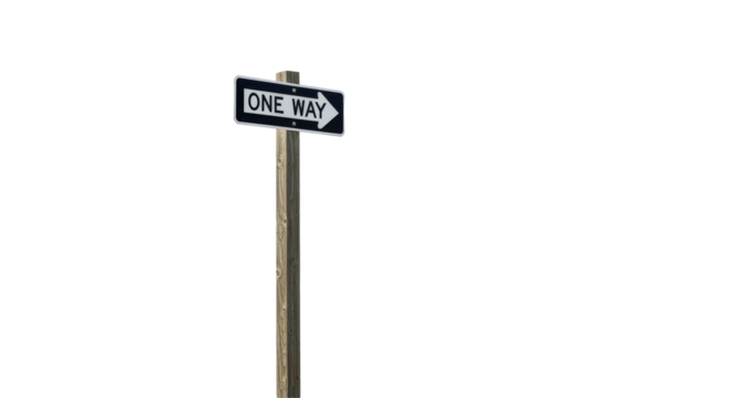 One Way Signed Board isolated on transparent background, ONE WAY Board PNG 