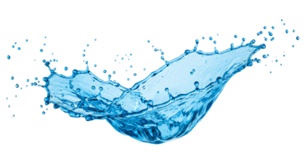 Twisted water splash isolated on transparent background, water splash PNG 
