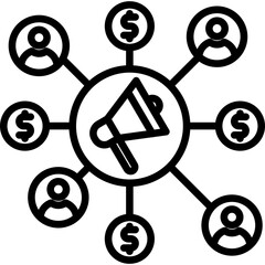 Affiliate Marketing line icon