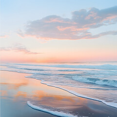A scenic sunrise over cornfields, with mist rising gently in the early morning light.