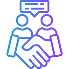Customer Engagement line gradient icon