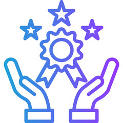 Brand Loyalty line gradient icon