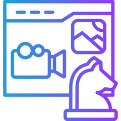 Content Strategy line gradient icon