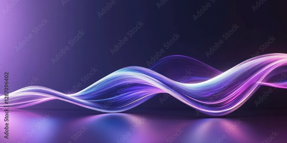 Poster colorful abstract waves flowing in a dynamic motion creating a vibrant background for design project