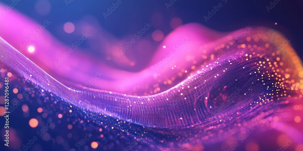Aufkleber vibrant abstract waves of color and light create a mesmerizing visual experience showcasing fluid mo
