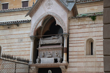 detail of the facade of a church