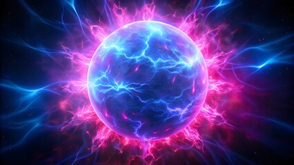 Obraz premium Energy Sphere, Plasma Orb, Abstract Energy