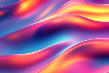 Obraz premium Colorful abstract waves create a dynamic and vibrant visual spectacle in digital art