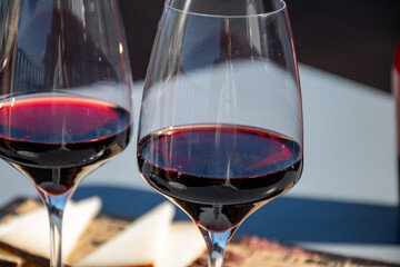 Wine making on bodegas wineries on volcanic soils of Mount Teide in Tacoronte-Acentejo wine region...