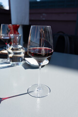 Wine making on bodegas wineries on volcanic soils of Mount Teide in Tacoronte-Acentejo wine region...