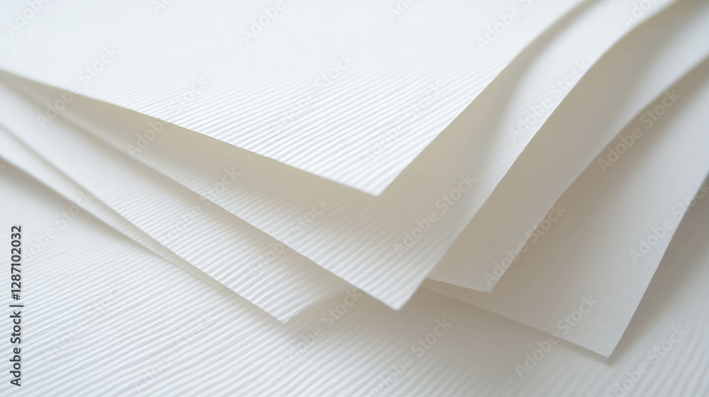 Poster elegant textured white paper with ribbed and intersecting design for creative projects