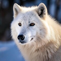 Obraz premium Golden Twilight Wolf: 