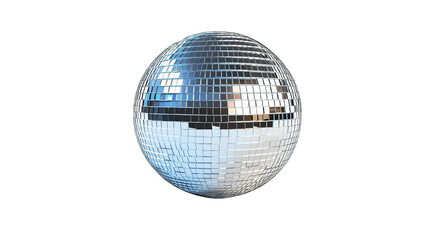 Fototapeta premium silver disco ball isolated on white background , transparent png 