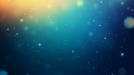 Abstract blue and yellow gradient background with glowing particles floating