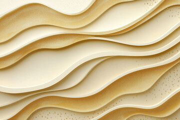 Layered Beige Wave Pattern - Modern Sand Dune Abstract Background