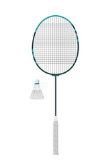 Badminton racket and shuttlecock. Vector illustration