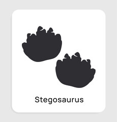 Stegosaurus footprints icon. Vector illustration © Aleksey