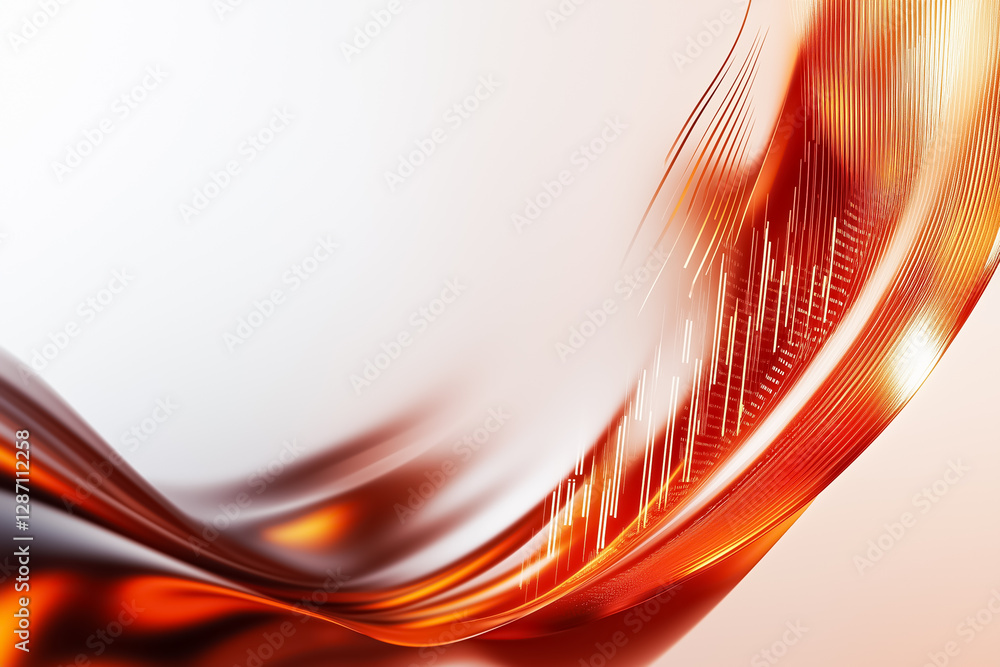 Poster warm colors swirl gently across the surface creating a sense of motion and energy. soft gradients bl