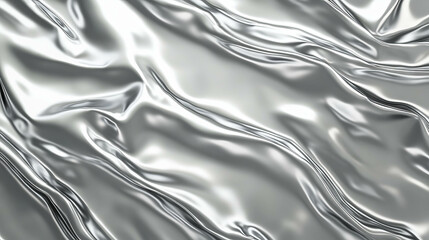 Shiny silver foil texture with rumpled fine wrinkles for creative design
