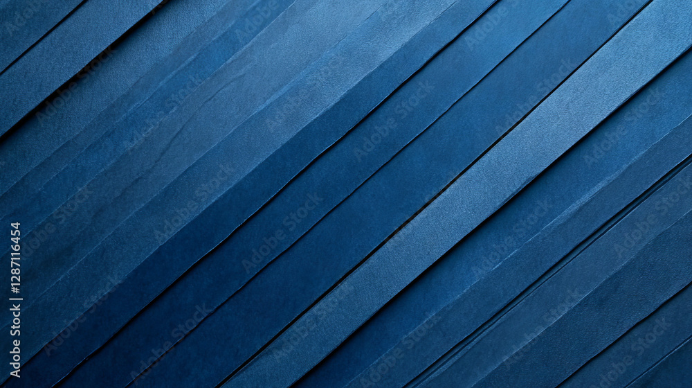 Poster textured ribbed blue paper with angled design for background and craft projects