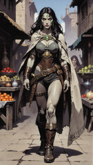 Heroic Fantasy Portrait of a Strong Guardian Protecting the Helpless with Unwavering Resolve Brave Protector Fantasy Character Image Epic Guardian Fantasy Art Hero Artwork Dynamic Protector Illustrati