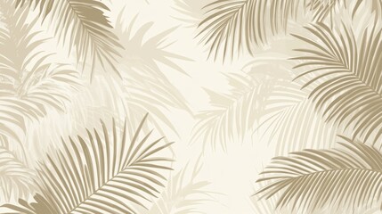 Beige palm leaves background design