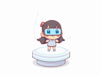 Digital Holographic Display in Virtual Space