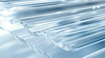 Shallow ribbed transparent plastic texture for artistic design and background use