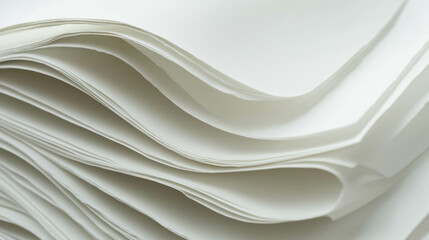 Texture of shallow ribbed white paper with smooth surface for design and art projects