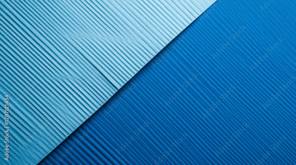 Aufkleber abstract texture of sharp angled ribbed blue paper for background design