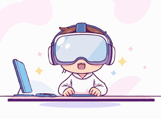 VR Gaming Experience Abstract Background