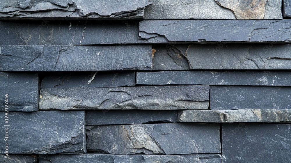 Aufkleber smooth black slate texture with subtle grey layers for elegant surface design