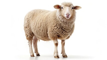 Sheep on White Background