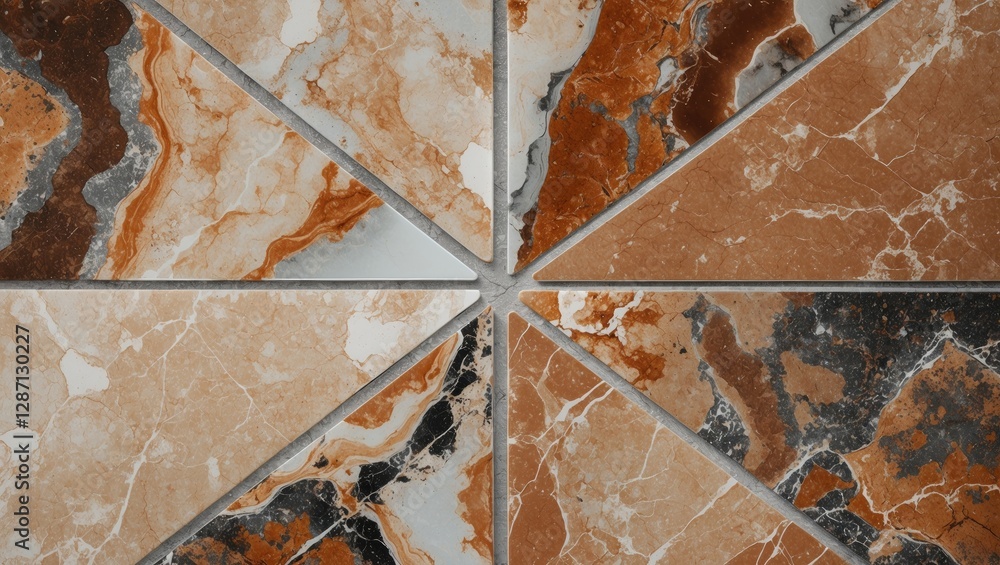 Poster rustic beige and brown marble tile design showcasing a high-resolution textured background for inter