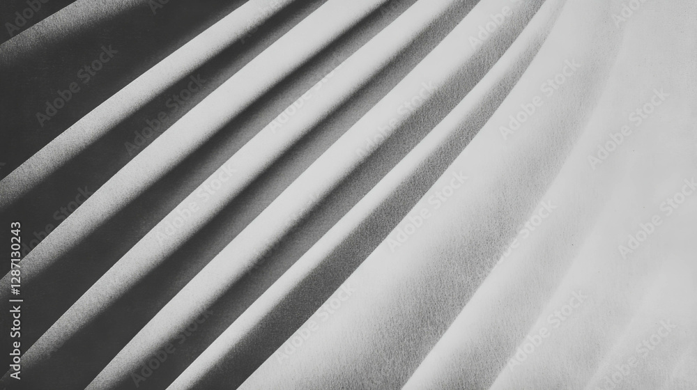 Poster minimalist grey texture with horizontal ribbed pattern for architectural design