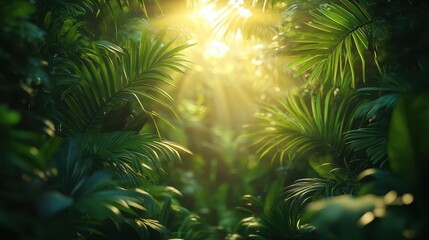Adventure travel through jungle with glowing AR survival tools, vibrant lush greenery, dynamic lighting, photorealistic