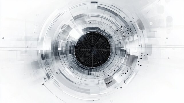 A modern radar chart clipart, performance tracking element, digital illustration, sleek gray tones, isolated on white background.