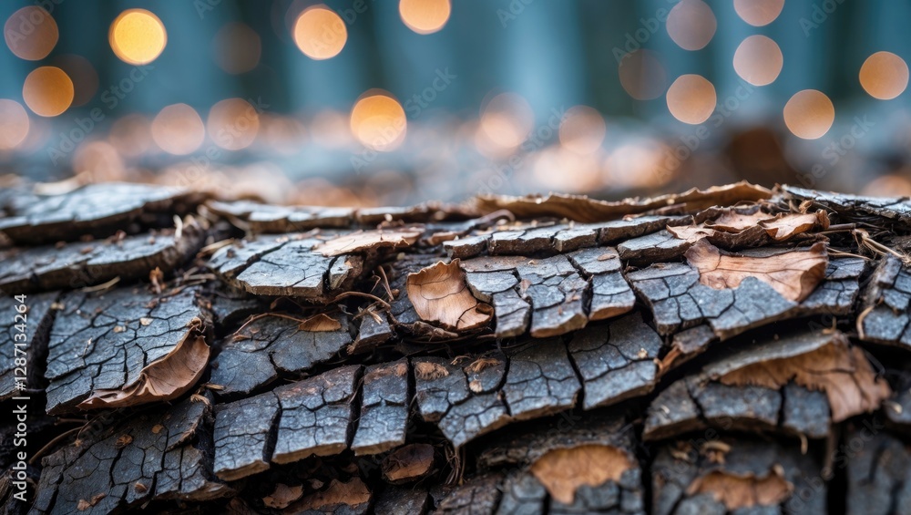 Leinwandbilder macro texture of italian pine bark with artistic bokeh effect in the background showcasing natural p