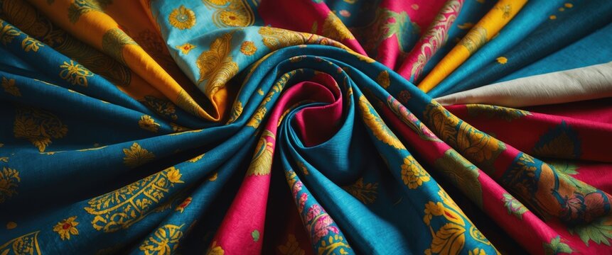 Vibrant Indian Cotton Unstitched Fabric for Stylish Shirt and Trouser Combinations in Rich Colors and Intricate Patterns