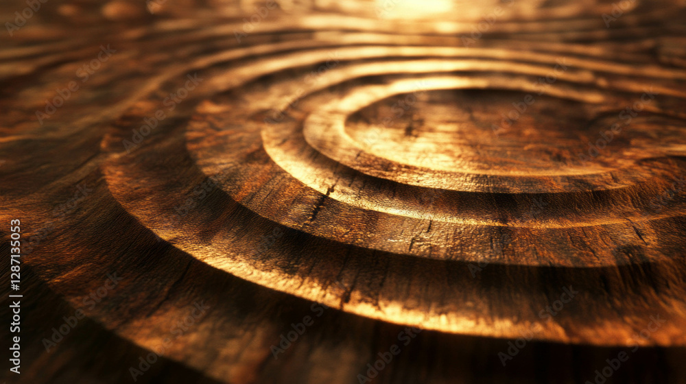 Poster teak wood texture with distinct end grain pattern for design and art projects