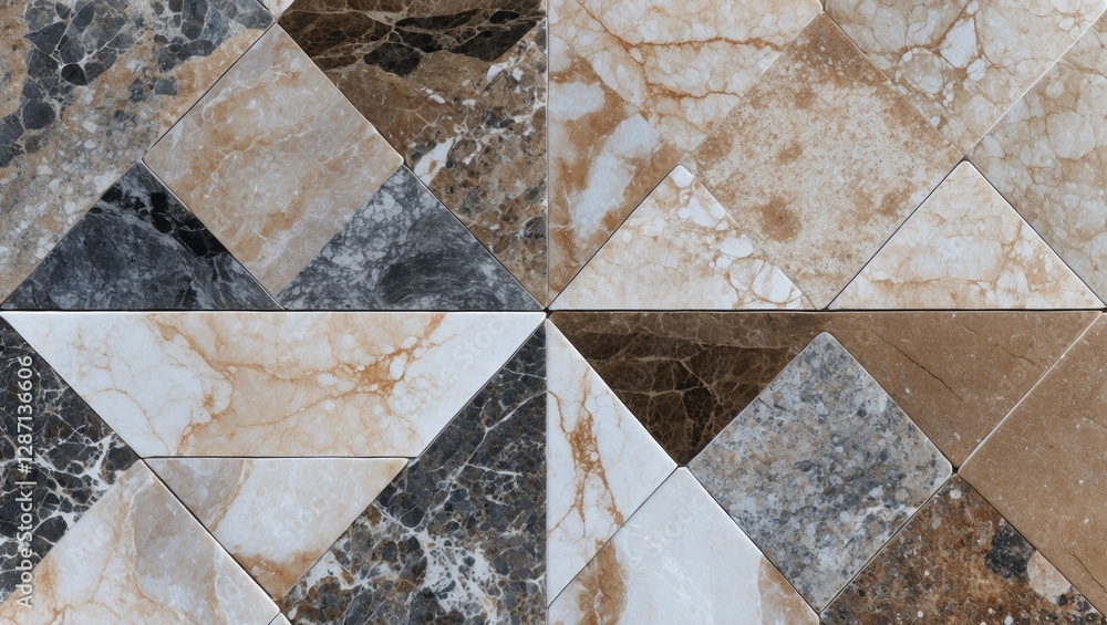 Wall mural Italian marble stone texture with multi-colored facets for elegant tile design high resolution background for interior decor projects